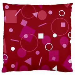 Lesbian Pride Flag Retro Shapes Pattern Large Cushion Case (one Side) by VernenInk