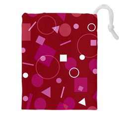 Lesbian Pride Flag Retro Shapes Pattern Drawstring Pouch (5xl)