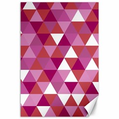 Lesbian Pride Alternating Triangles Canvas 12  X 18  by VernenInk