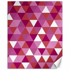 Lesbian Pride Alternating Triangles Canvas 11  X 14  by VernenInk