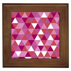 Lesbian Pride Alternating Triangles Framed Tile by VernenInk