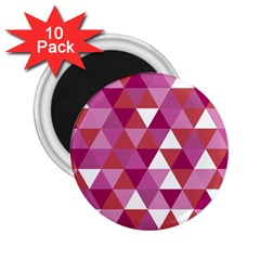 Lesbian Pride Alternating Triangles 2 25  Magnets (10 Pack)  by VernenInk