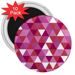 Lesbian Pride Alternating Triangles 3  Magnets (10 Pack)  by VernenInk