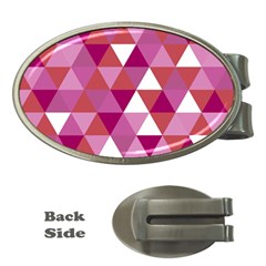 Lesbian Pride Alternating Triangles Money Clips (oval)  by VernenInk