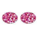 Lesbian Pride Alternating Triangles Cufflinks (Oval) Front(Pair)