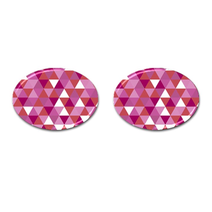 Lesbian Pride Alternating Triangles Cufflinks (Oval)