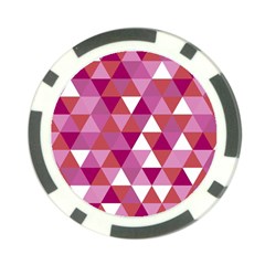 Lesbian Pride Alternating Triangles Poker Chip Card Guard by VernenInk