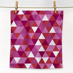 Lesbian Pride Alternating Triangles Face Towel by VernenInk