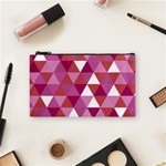 Lesbian Pride Alternating Triangles Cosmetic Bag (Small) Front