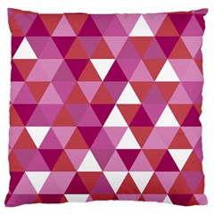 Lesbian Pride Alternating Triangles Large Cushion Case (one Side) by VernenInk