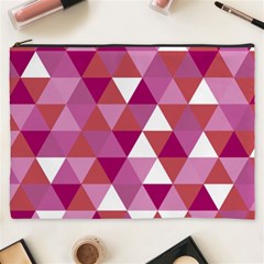 Lesbian Pride Alternating Triangles Cosmetic Bag (xxxl) by VernenInk