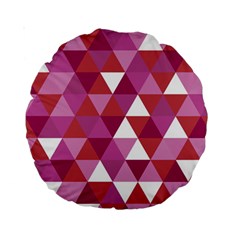 Lesbian Pride Alternating Triangles Standard 15  Premium Round Cushions by VernenInk