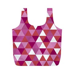 Lesbian Pride Alternating Triangles Full Print Recycle Bag (m) by VernenInk