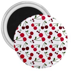 Cute Cherry Pattern 3  Magnets by TastefulDesigns