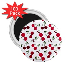 Cute Cherry Pattern 2 25  Magnets (100 Pack)  by TastefulDesigns