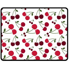 Cute Cherry Pattern Fleece Blanket (medium)  by TastefulDesigns