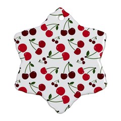 Cute Cherry Pattern Ornament (snowflake)