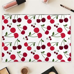 Cute Cherry Pattern Cosmetic Bag (xxl) by TastefulDesigns