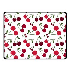 Cute Cherry Pattern Double Sided Fleece Blanket (small)  by TastefulDesigns