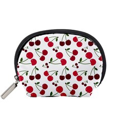 Cute Cherry Pattern Accessory Pouch (small) by TastefulDesigns