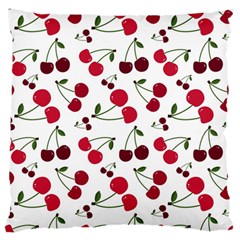 Cute Cherry Pattern Large Flano Cushion Case (one Side) by TastefulDesigns