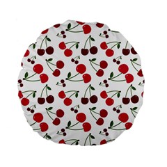 Cute Cherry Pattern Standard 15  Premium Flano Round Cushions by TastefulDesigns