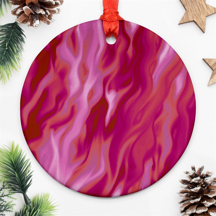 Lesbian Pride Abstract Smokey Shapes Ornament (Round)