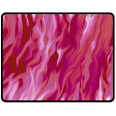 Lesbian Pride Abstract Smokey Shapes Double Sided Fleece Blanket (medium)  by VernenInk