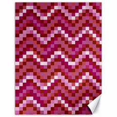 Lesbian Pride Pixellated Zigzag Stripes Canvas 18  X 24  by VernenInk