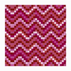 Lesbian Pride Pixellated Zigzag Stripes Medium Glasses Cloth by VernenInk