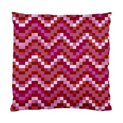 Lesbian Pride Pixellated Zigzag Stripes Standard Cushion Case (one Side) by VernenInk