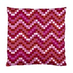 Lesbian Pride Pixellated Zigzag Stripes Standard Cushion Case (One Side) Front