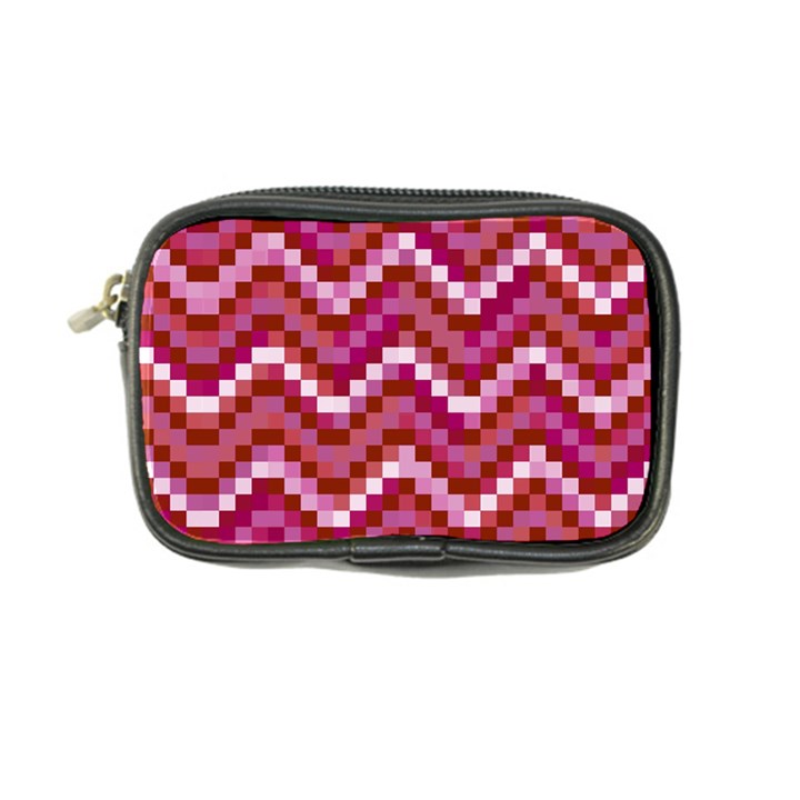 Lesbian Pride Pixellated Zigzag Stripes Coin Purse