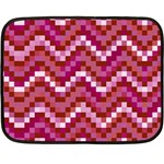 Lesbian Pride Pixellated Zigzag Stripes Double Sided Fleece Blanket (Mini)  35 x27  Blanket Front