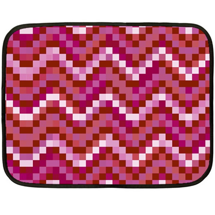 Lesbian Pride Pixellated Zigzag Stripes Double Sided Fleece Blanket (Mini) 