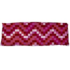 Lesbian Pride Pixellated Zigzag Stripes Body Pillow Case (dakimakura) by VernenInk