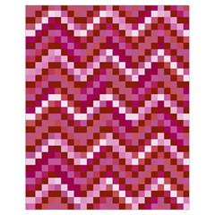 Lesbian Pride Pixellated Zigzag Stripes Drawstring Bag (small) by VernenInk