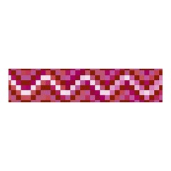 Lesbian Pride Pixellated Zigzag Stripes Velvet Scrunchie by VernenInk