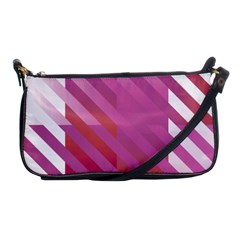 Lesbian Pride Diagonal Stripes Colored Checkerboard Pattern Shoulder Clutch Bag by VernenInk