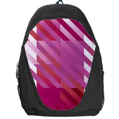 Lesbian Pride Diagonal Stripes Colored Checkerboard Pattern Backpack Bag by VernenInk