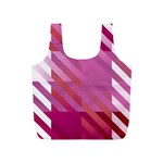 Lesbian Pride Diagonal Stripes Colored Checkerboard Pattern Full Print Recycle Bag (S) Back