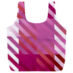 Lesbian Pride Diagonal Stripes Colored Checkerboard Pattern Full Print Recycle Bag (xxxl) by VernenInk