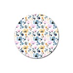 Watercolor Floral Seamless Pattern Magnet 3  (Round) Front