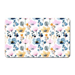 Watercolor Floral Seamless Pattern Magnet (rectangular) by TastefulDesigns