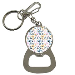 Watercolor Floral Seamless Pattern Bottle Opener Key Chain by TastefulDesigns