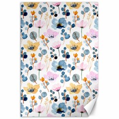 Watercolor Floral Seamless Pattern Canvas 20  X 30 