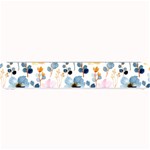 Watercolor Floral Seamless Pattern Small Bar Mats 24 x4  Bar Mat