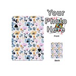 Watercolor Floral Seamless Pattern Playing Cards 54 Designs (Mini) Front - Spade4