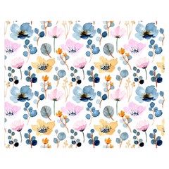 Watercolor Floral Seamless Pattern Double Sided Flano Blanket (medium)  by TastefulDesigns