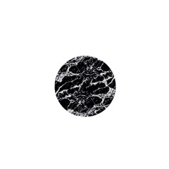 Black And White Abstract Textured Print 1  Mini Buttons